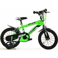 Dino Bikes Kinderfahrrad 16" R 88 Kinderfahrrad Jungen stabiler Rahmen Stützräder 4-7 Jahre, 1 Gang, mit Stützrädern und Frontschild