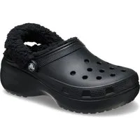 Crocs Lined Fuzz Strap Clog Schlupfschuh, Hausschuh mit rutschhemmender Laufsohle