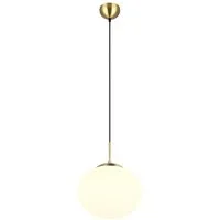 TRIO Leuchten LED Pendelleuchte, Dimmfunktion, LED wechselbar, Warmweiß, klein-e Glas-kugel Lampe über-n Esstisch & Couchtisch hängend Ø 30cm