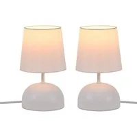 ZMH Tischleuchte LED Tischlampe Schlafzimmer Wohnzimmer E14 Modern Design, Nachtlampe für Kinderzimmer Arbeitszimmer