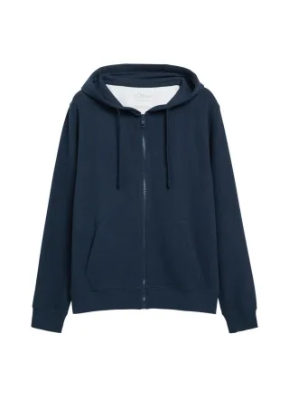 s.Oliver Red Label - Sweatjacke mit Kapuze blau - Gr. - L