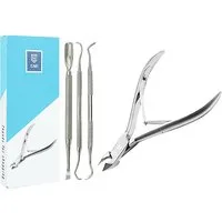SMI Nagelhautzange Fußpflege set Nagelhautzange Nagelhautschieber Eckenheber, Fußpflegeset, 4-tlg., Fußpflege Nagelhautzange Nagelhautschieber Eckenheber, mit Nagelheber Fußpflege set