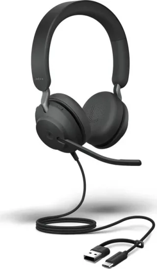 Evolve2 40 SE, Headset schwarz, UC-Version, Stereo, USB-A und USB-C
