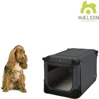 MAELSON Tiertransportbox Soft Kennel Transportbox, faltbar, anthrazit, für Hunde und Katzen geeignet