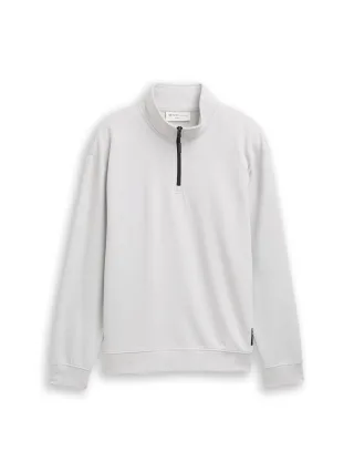Denim Tom Tailor - Troyer Sweatshirt mit Logo-Badge chalk grey - Gr. - XXL