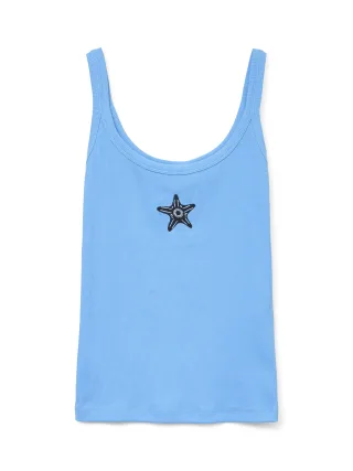VERO MODA - VMDIANA SINGLET TOP BOX JRS azure blue - Gr. - XL