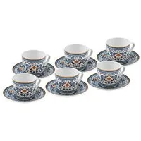 Karaca Kaffeeservice Beylerbeyi 6 Personen Kaffeetassen-Set 80 ml - Traditionelles t