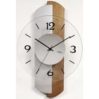 AMS Wanduhr W9211 (Made in Germany,Holz,Wohnzimmer,Esszimmer,Küche,Arbeitszimmer,Flur)
