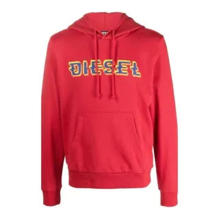 Diesel - Kapuzenpullover für Herren, Logo (Rot)