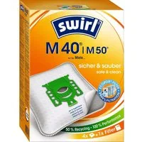 Swirl Staubsaugerbeutel Swirl M50 M 50, passend für Miele Staubsauger, inkl. 1 Filter - zuschneidbar, 4 St., Optimale Passform, EcoPor Qualität für lange Nutzungsdauer