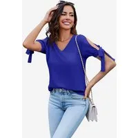 Imily Bela Shirtbluse Damen Schulterfreies Oberteil (Packung, 1-tlg., 1per-Pack) Einfarbig