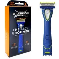 Wilkinson Körperrasierer HYDRO 5 The Face Groomer 2in1 Rasierer & Trimmer, mit batteriebetriebener Trimmerfunktion