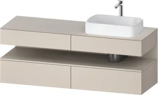 Duravit Qatego Konsolenwaschtischunterbau wandhängend Taupe Matt 1600x550x600 mm - QA4778083910010 QA4778083910010