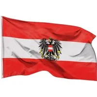 PHENO FLAGS Flagge Österreich Flagge mit Adler 90x150 cm, Dekoration für Österreich-Fans, Hissfahne für Drinnen und Draußen
