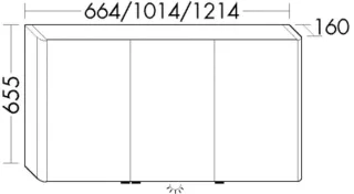 Burgbad Spiegelschrank Lavo 2.0 655x1214x160 Eiche Dekor Rost, SPOW122RF5056 SPOW122RF5056