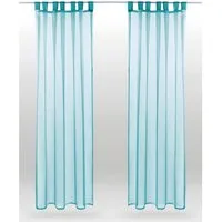 Bestlivings Vorhang (2 St), Schlaufen, transparent, Voile, Gardinenset "Transparent", 2 Schlaufenschals