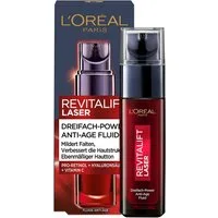 L'ORÉAL PARIS Gesichtsserum REVITALIFT LASER DREIFACH-POWER ANTI-AGE FLUID, sichtbar jüngere Haut, mildert Falten, Straffungs-Effekt