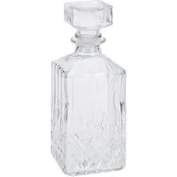 HAC24 Karaffe Whisky Cognac Rum Glas Glaskaraffe Dekanter Flasche Whiskyflasche, (1-tlg), 900 ml mit Glasstopfen
