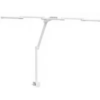 HOKO LED Schreibtischlampe mit Klemme, LED-Schreibtischlampe, LED-Schreibtischleuchte mit breitem Doppelkopf & Lichtsensor, 1300 lm, 5 Farbtemperaturen, stufenlos dimmbar, für Lernen, Büro, Weiß, LUKAS
