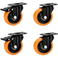 relaxdays Schwerlastrolle Lenkrollen 4er Set, (4-St), 50 mm