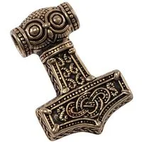 Pera Peris Burgfräulein-Kostüm Wikinger-Amulett bronze, Thorshammer Mjölnir
