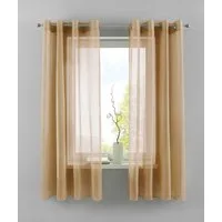 Gardinenbox Gardine (2 St), Ösen, transparent, Voile, 2er Set Transparent »Basel« Bleiband Store 20332TR2