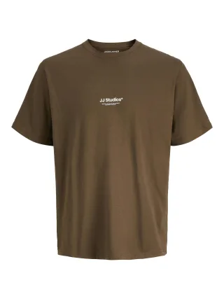 JACK&JONES - JJESOHO TEE SS CREW NECK NOOS Cocoa - Gr. - XL