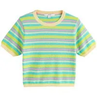 Next T-Shirt Kurzärmeliges, gestricktes Frottee-T-Shirt (1-tlg)