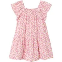 vertbaudet Minikleid Gesmoktes Kleid mit Blumen Mädchen