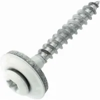 SCREWREBEL Spenglerschraube mit lackiertem Kopf - Edelstahl A2 mit EPDM-Dichtscheibe - TX20, (100 St)