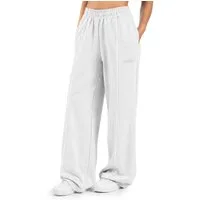 Smilodox Jogginghose Veyt Damen, Sweatpants aus Baumwolle, Sporthose Loose Fit Wide Leg, Verstellbarer Tunnelzug, Langer Schnitt, für Sport & Alltag