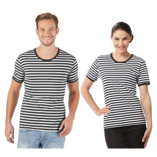 Kurzärmeliges Ringelshirt "Black Stripes" unisex