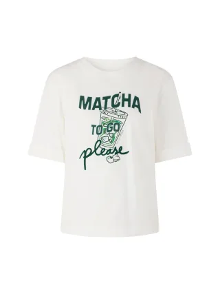Marc Cain Sports - Shirt mit Matcha-Print Rethink Together off-white - Gr. - 34