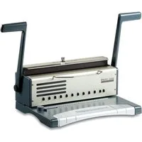 r&b Laminiersysteme Bindegerät Drahtbindegerät WireBind S300, für 34 Ringe (3:1 Teilung), Metallgehäuse, 34-Ring-Teilung, 15 Blatt Stanzen, 120 Blatt Binden 3:1