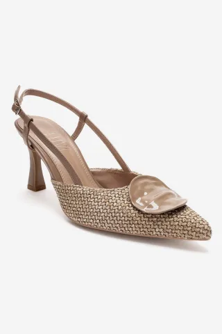 Levia Geflochtener Slingback-Pump mit spitzer Zehenpartie