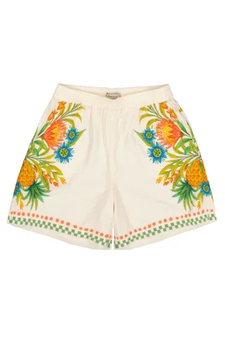 Garcia - Gemusterte Shorts weiß - Gr. - L