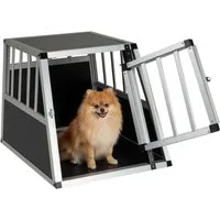 COSTWAY Tiertransportbox, Hundetransportbox, mit Tür, Hundekäfig, Reisebox