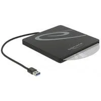 Externes Gehäuse für 5.25" Slot-in Slim SATA Laufwerke 9,5 / 12,7 mm zu USB Typ-A Stecker, Laufwerksgehäuse schwarz