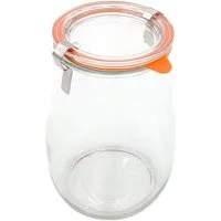 BURI Einmachglas Einmachglas mit Klammern 1L Einweckglas Vorratsglas Konservenglas Tulp, Glas