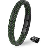 UNIQAL.de Lederarmband "MULTY COLOR" Geflochtenes Echtlederaccessoire mit Magnetverschluss (Edelstahl, Verlängerungsglied, Unisex, klassisches Design), Premium-Qualität – handgefertigt, kombinierbar, sportlich-elegant.