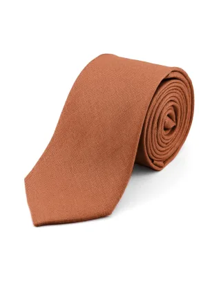 mr. célestin - Krawatte aus Leinen - Cottage orange - Gr. - OS