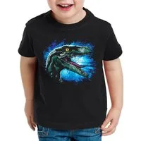 style3 T-Shirt Velociraptor Blue jurassic dinosaurier park dino