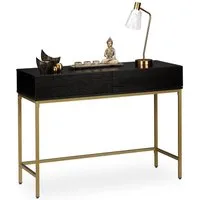 relaxdays Konsolentisch Gold Schwarz