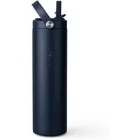 Vinsun Isolierflasche Thermoflasche 750ml mit Strohhalm - Sport Trinkflasche mit Tragegriff, Auslaufsicher, doppelwandig isoliert, geruchs- und geschmacksneutral