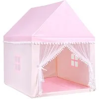 COSTWAY Spielzelt Kinder, mit Oxford-Stoff Polster, Fenster 120x105x140cm