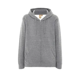 JHK - "Fuji" Hoodie mit durchgehendem Reißverschluss für Herren/Damen Unisex (Grau meliert)