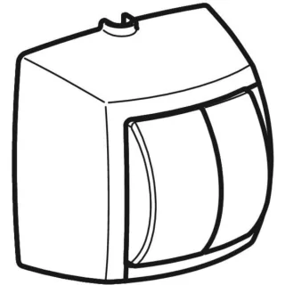 Geberit Handdrücker 2-Mengen-Sp. zu WC-Strg. mit pneumatischer Spülausl. glanzchrom, 240584KA1 240584KA1