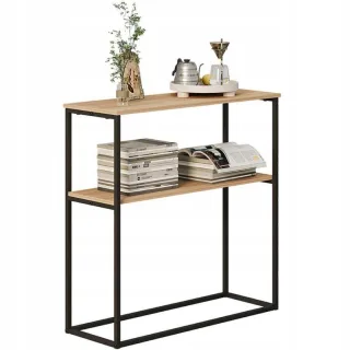 Konsole,, Braun, Holzwerkstoff, 90x90x32.5 cm, Wohnzimmer, Wohnzimmertische, Konsolentische