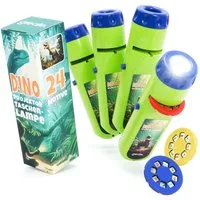 greate. Diaprojektor 4x Taschenlampe Dinosaurier Kinder - Dino Projektor Lampe & 24 Bilder