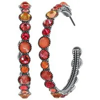 KONPLOTT Paar Ohrstecker KONPLOTT Creolen Water Cascade Koralle Orange antik Silber